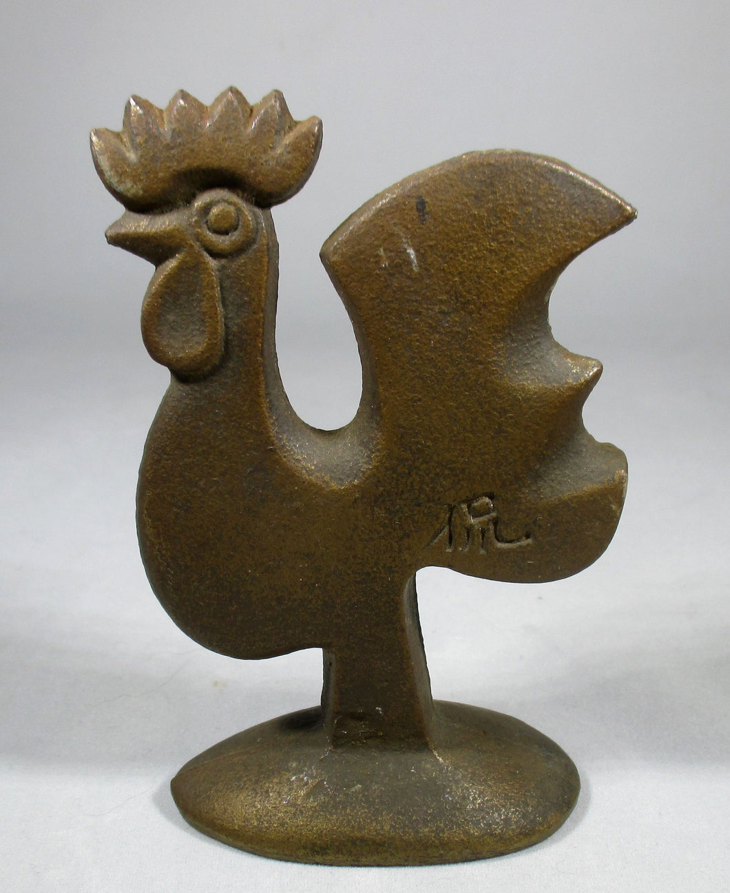SALE - Japanese Niwatori - Bronze paper weight Rooster